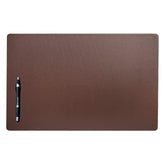 Chocolate Brown Leatherette Conference Table Pad, 22 x 14